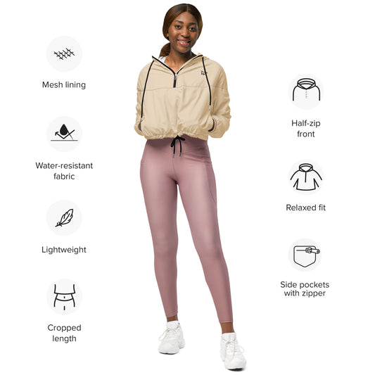 Staple Cropped Windbreaker - Nude