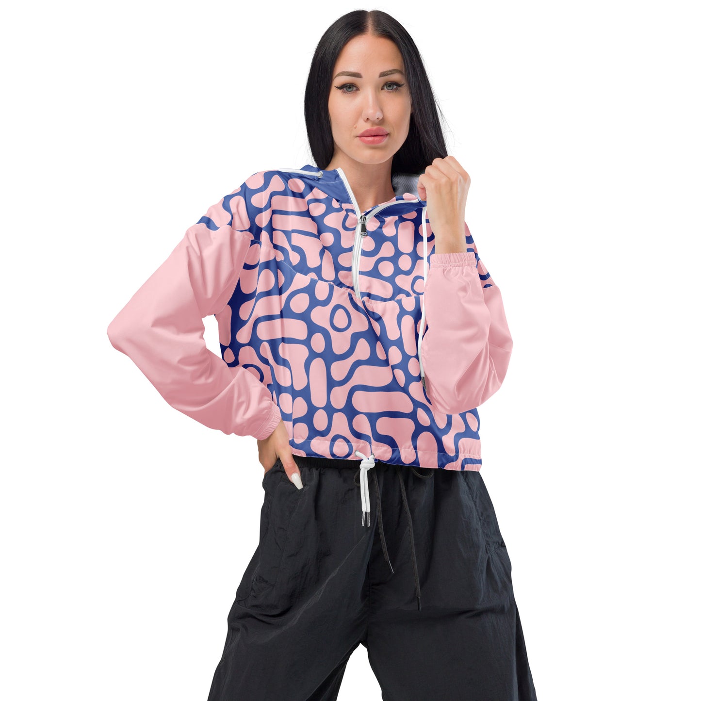 Statement Cropped Windbreaker - Pink