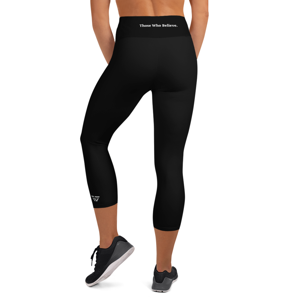 Statement 3/4 Yoga Leggings - Black