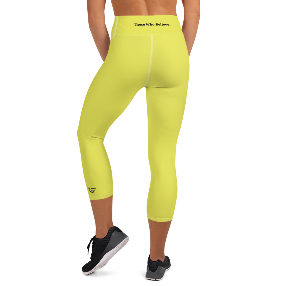 Statement 3/4 Yoga Leggings - Yellow