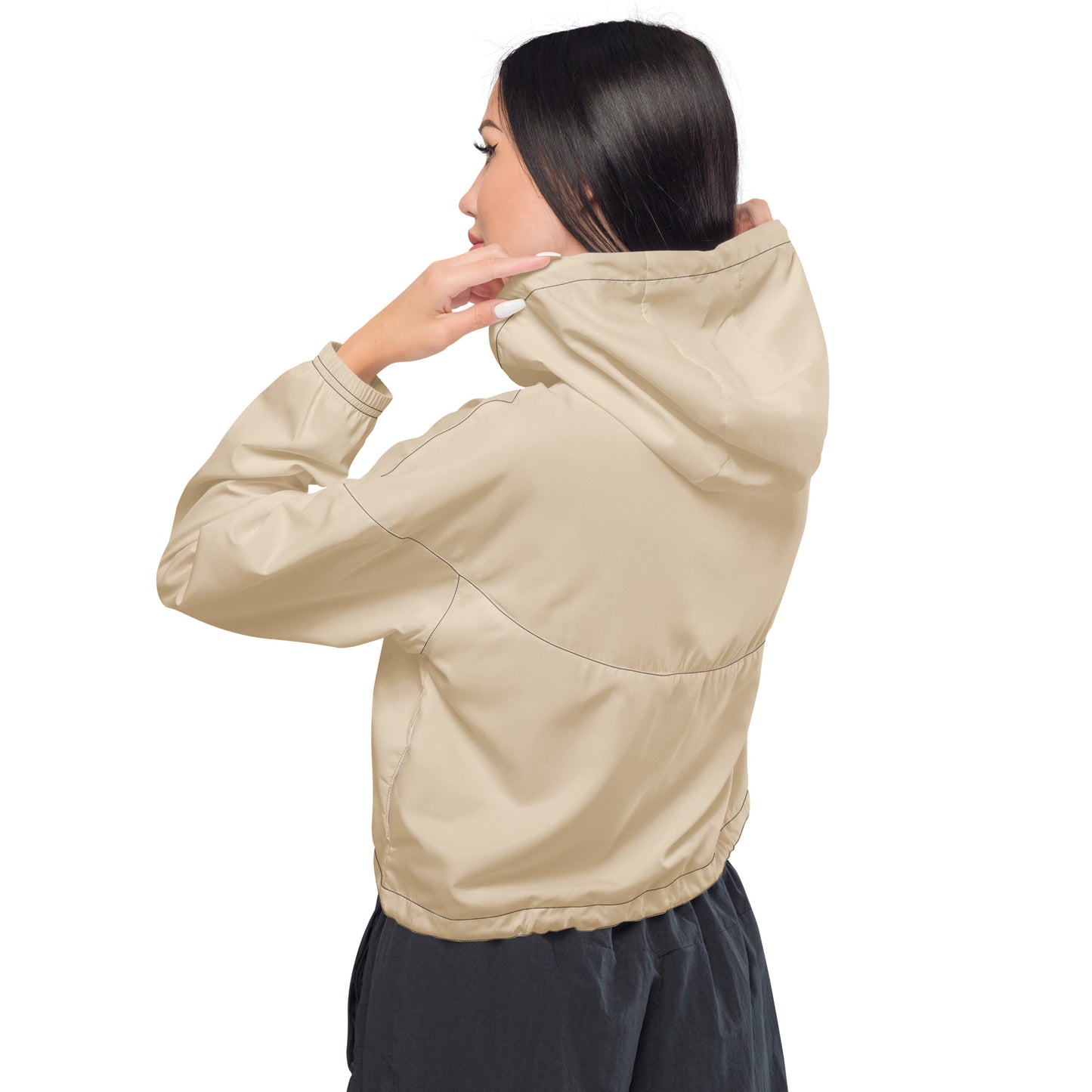 Staple Cropped Windbreaker - Nude