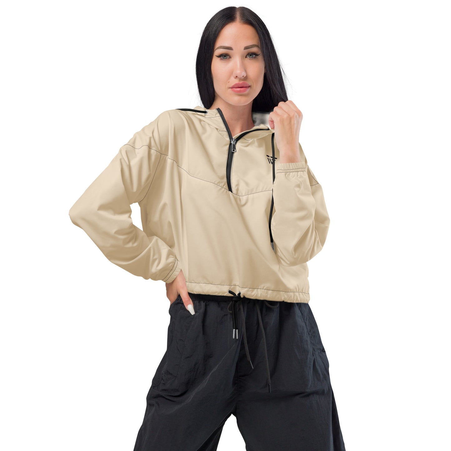Staple Cropped Windbreaker - Nude
