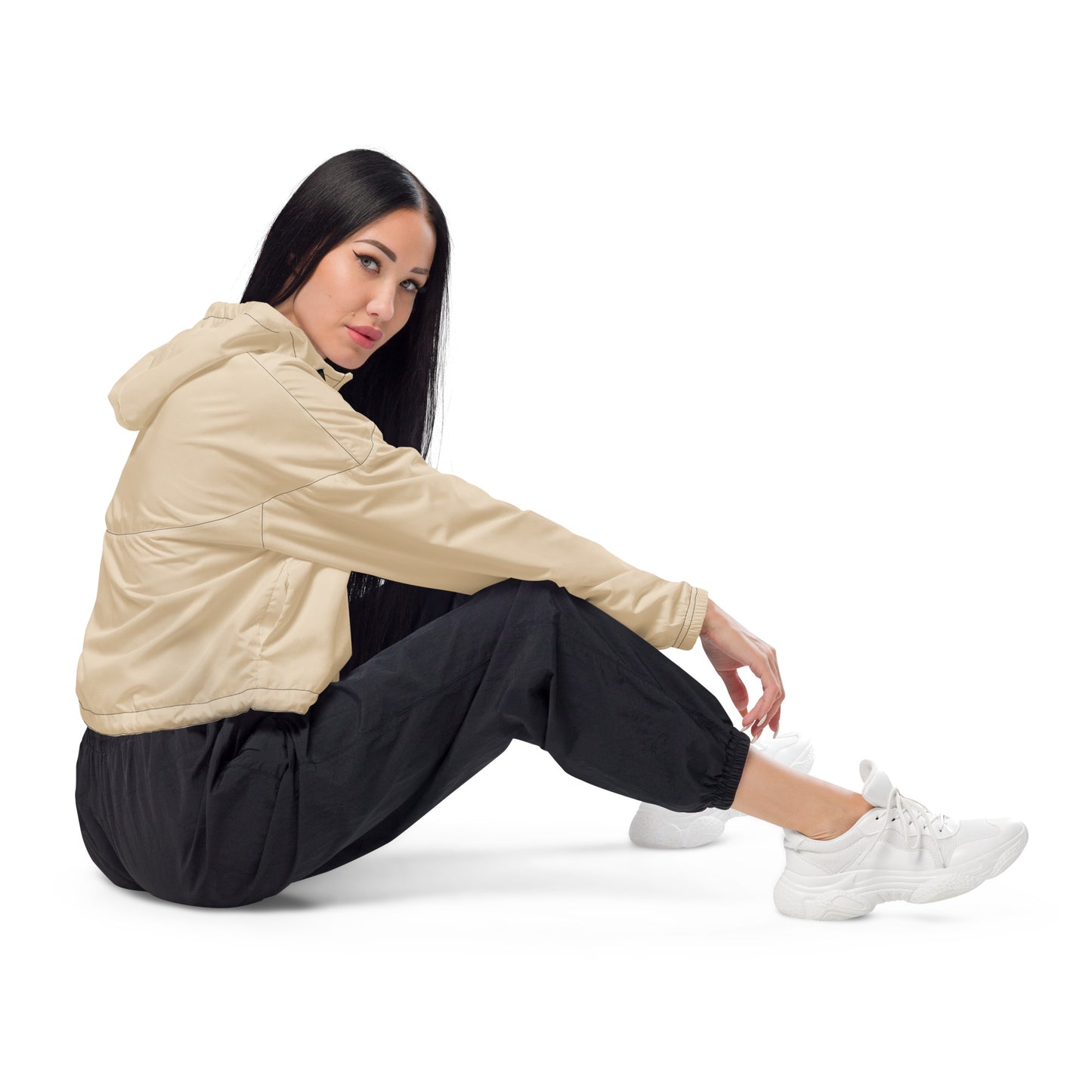 Staple Cropped Windbreaker - Nude