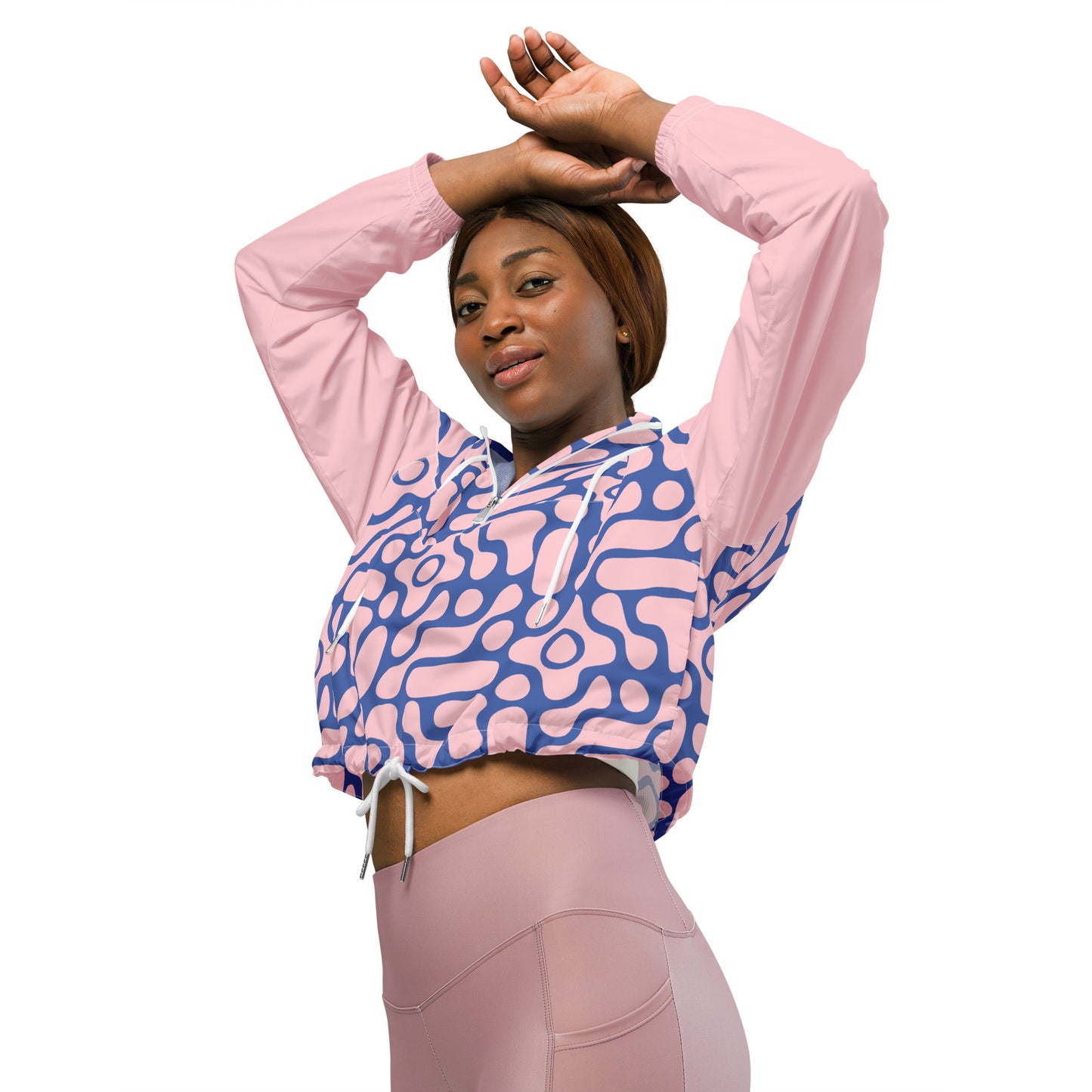 Statement Cropped Windbreaker - Pink
