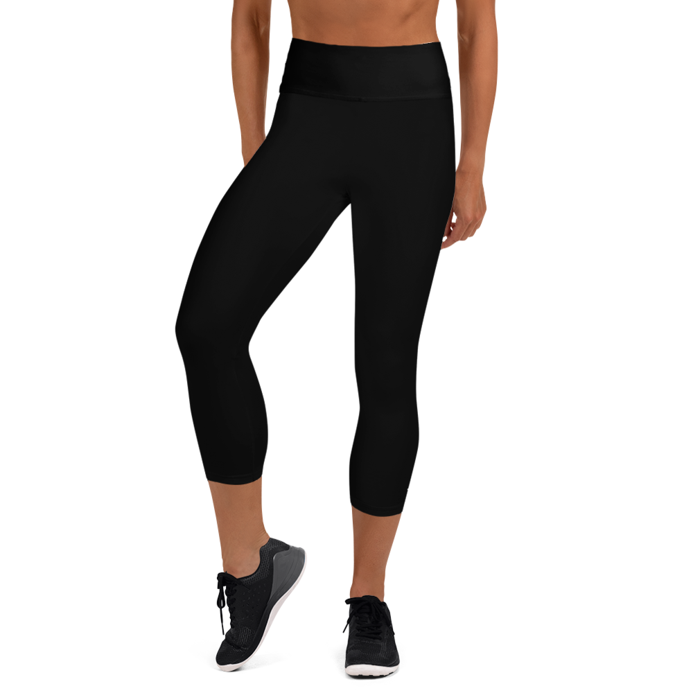 Statement 3/4 Yoga Leggings - Black