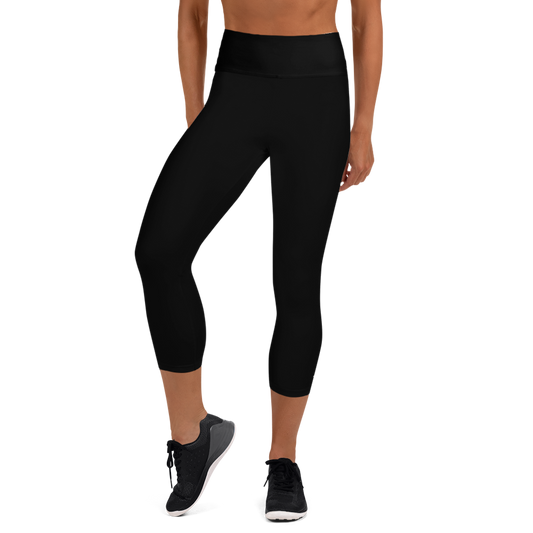Statement 3/4 Yoga Leggings - Black