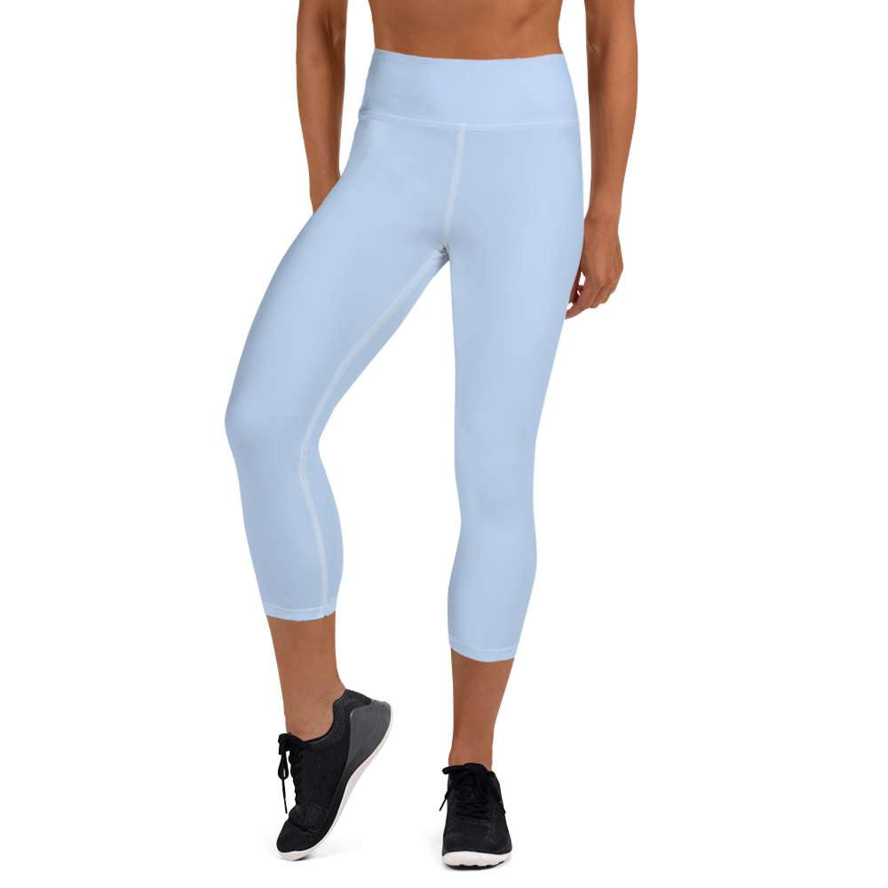 Statement 3/4 Yoga Leggings - Light Blue