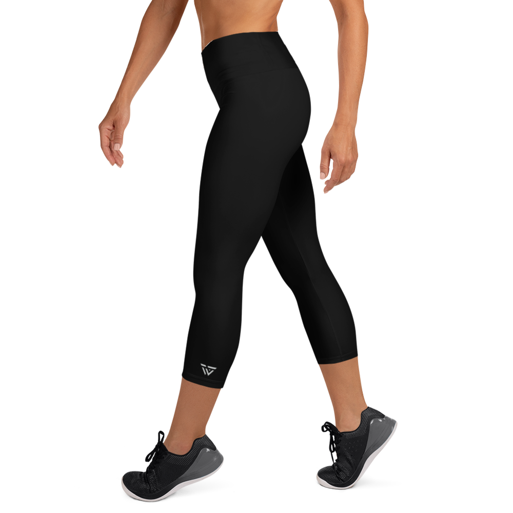 Statement 3/4 Yoga Leggings - Black