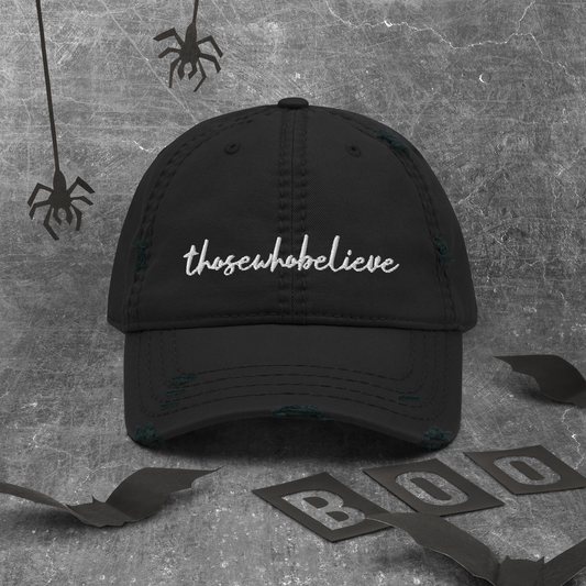Signature Distressed Hat