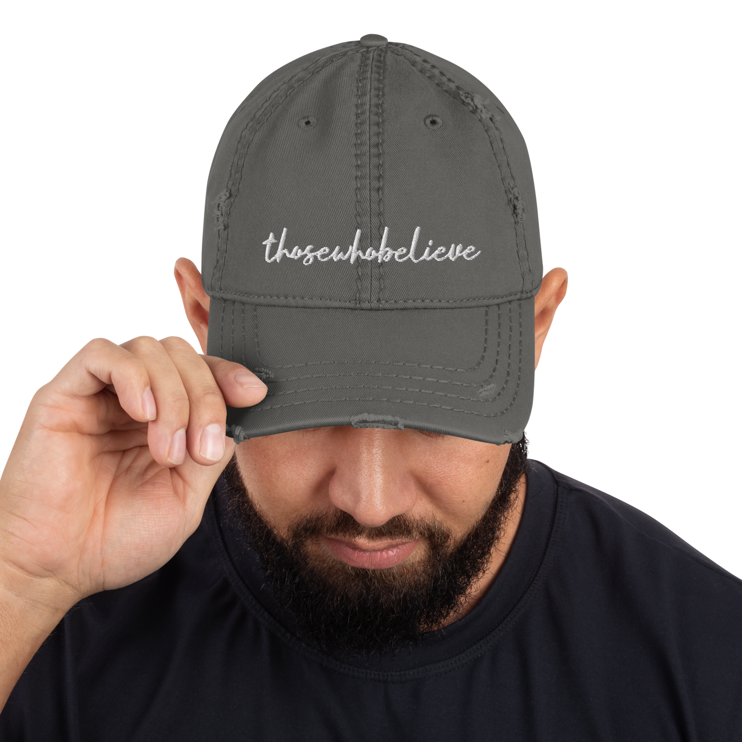 Signature Distressed Hat