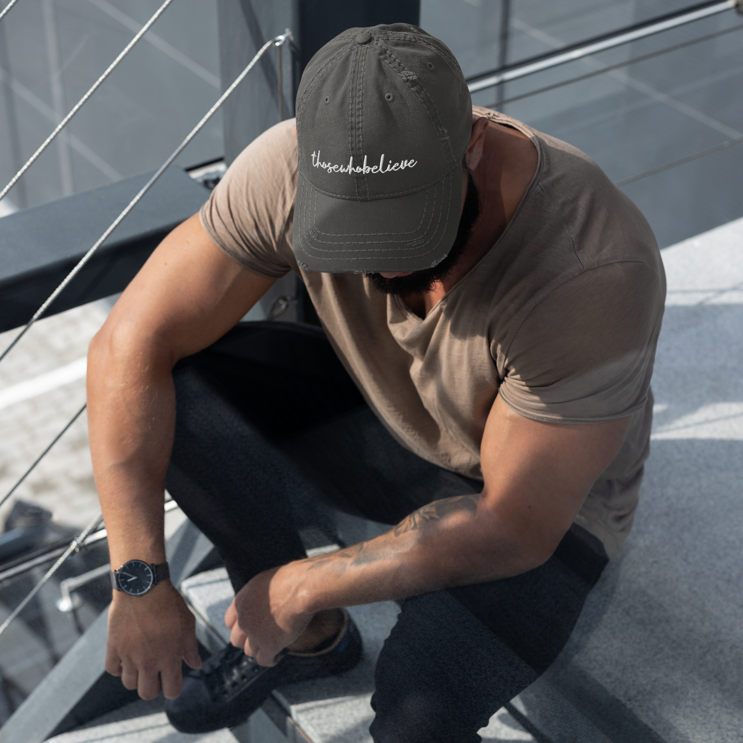 Signature Distressed Hat